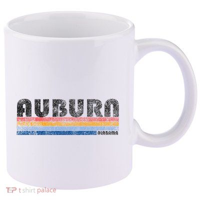 Vintage 1980s Style Auburn Alabama 11oz C Handle Ceramic Mug