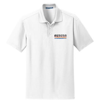 Vintage 1980s Style Auburn Alabama Dry Zone Grid Polo