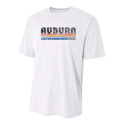 Vintage 1980s Style Auburn Alabama Youth Performance Sprint T-Shirt