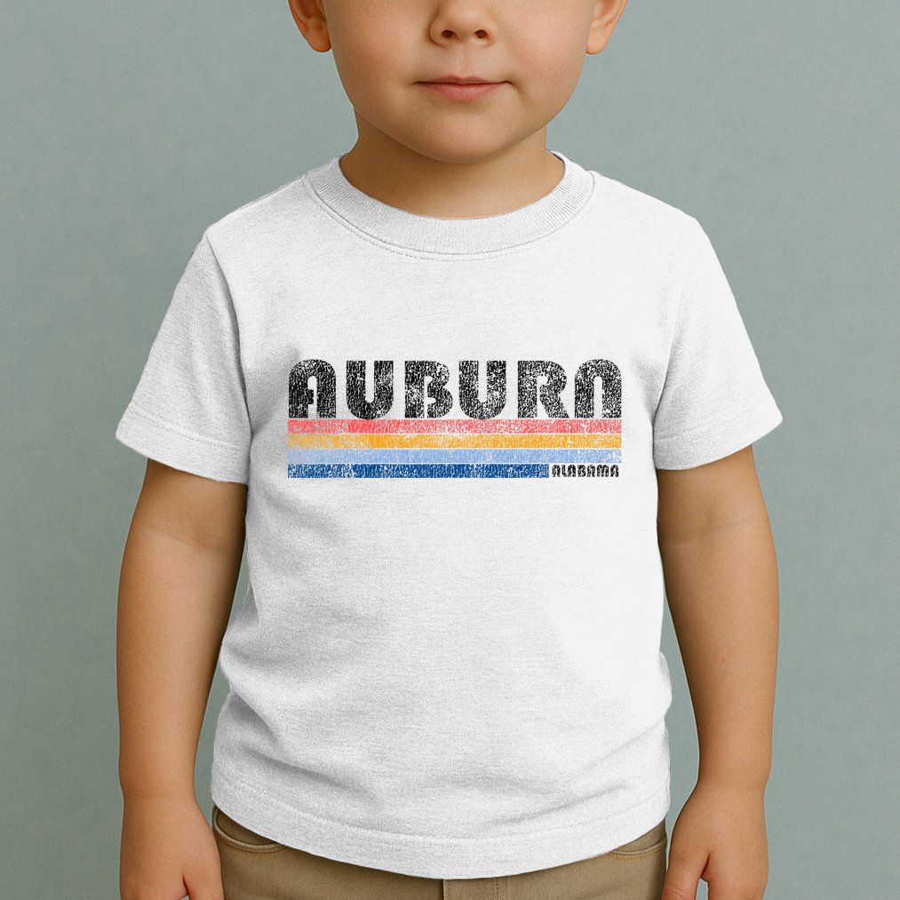 Vintage 1980s Style Auburn Alabama Toddler T-Shirt