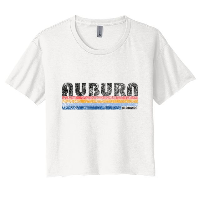 Vintage 1980s Style Auburn Alabama Crop Top
