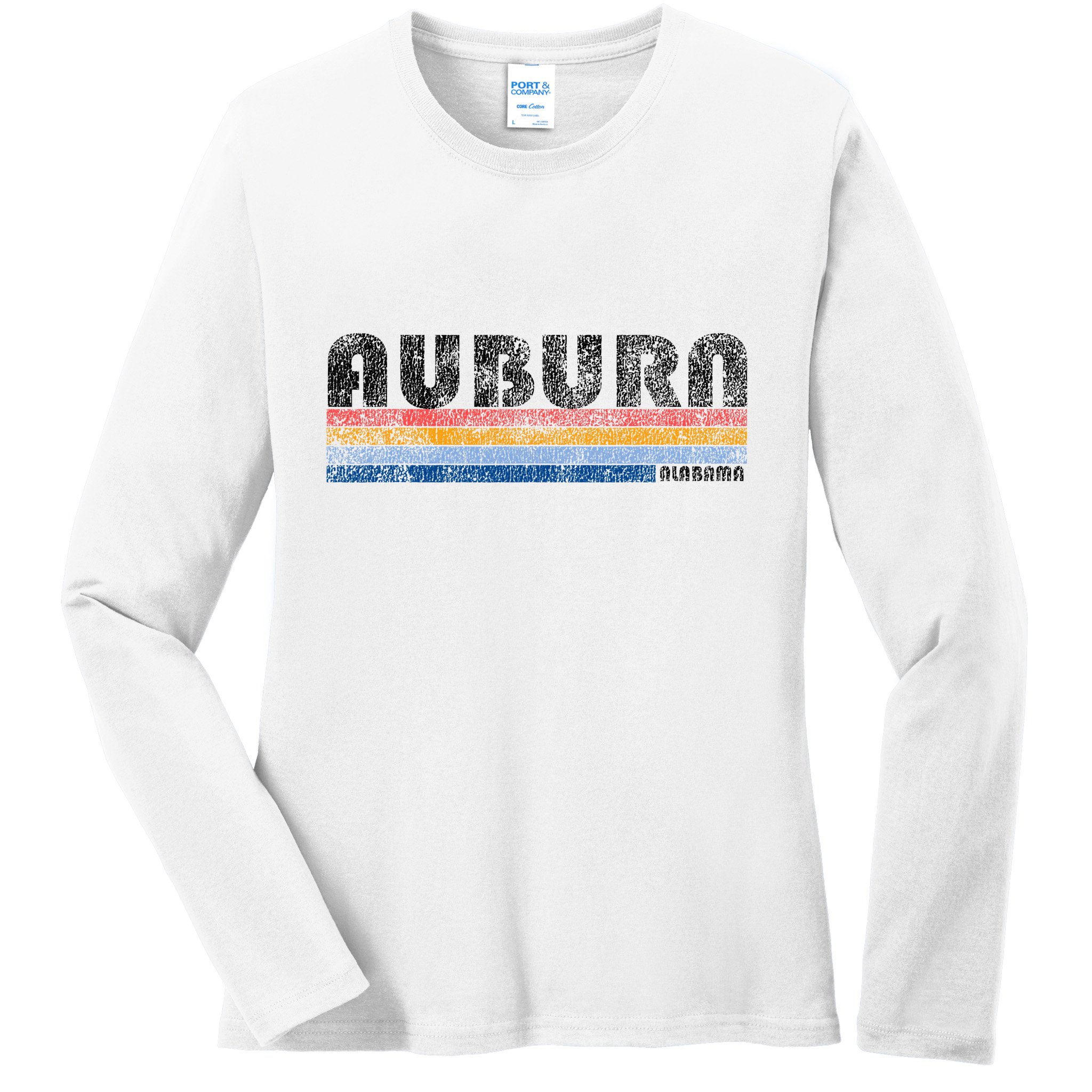 Vintage 1980s Style Auburn Alabama Ladies Long Sleeve Shirt