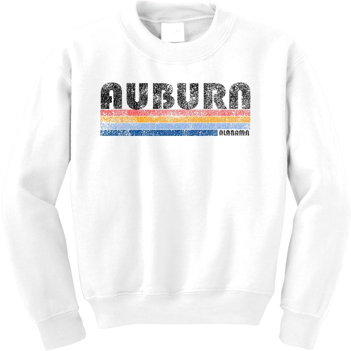 Vintage 1980s Style Auburn Alabama Kids Sweatshirt