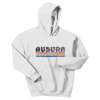 Vintage 1980s Style Auburn Alabama Kids Hoodie