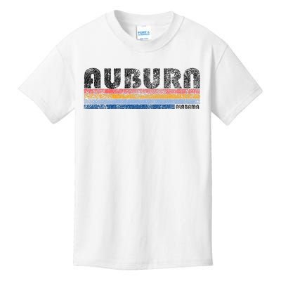 Vintage 1980s Style Auburn Alabama Kids T-Shirt