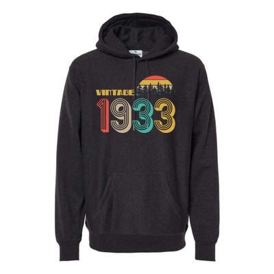 Vintage 1933 Sun Wilderness 90th Birthday Premium Hoodie