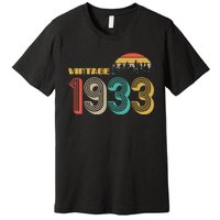 Vintage 1933 Sun Wilderness 90th Birthday Premium T-Shirt