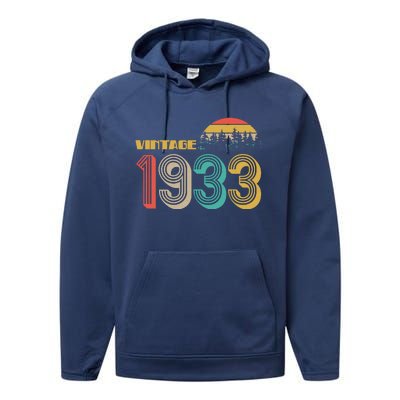 Vintage 1933 Sun Wilderness 90th Birthday Performance Fleece Hoodie