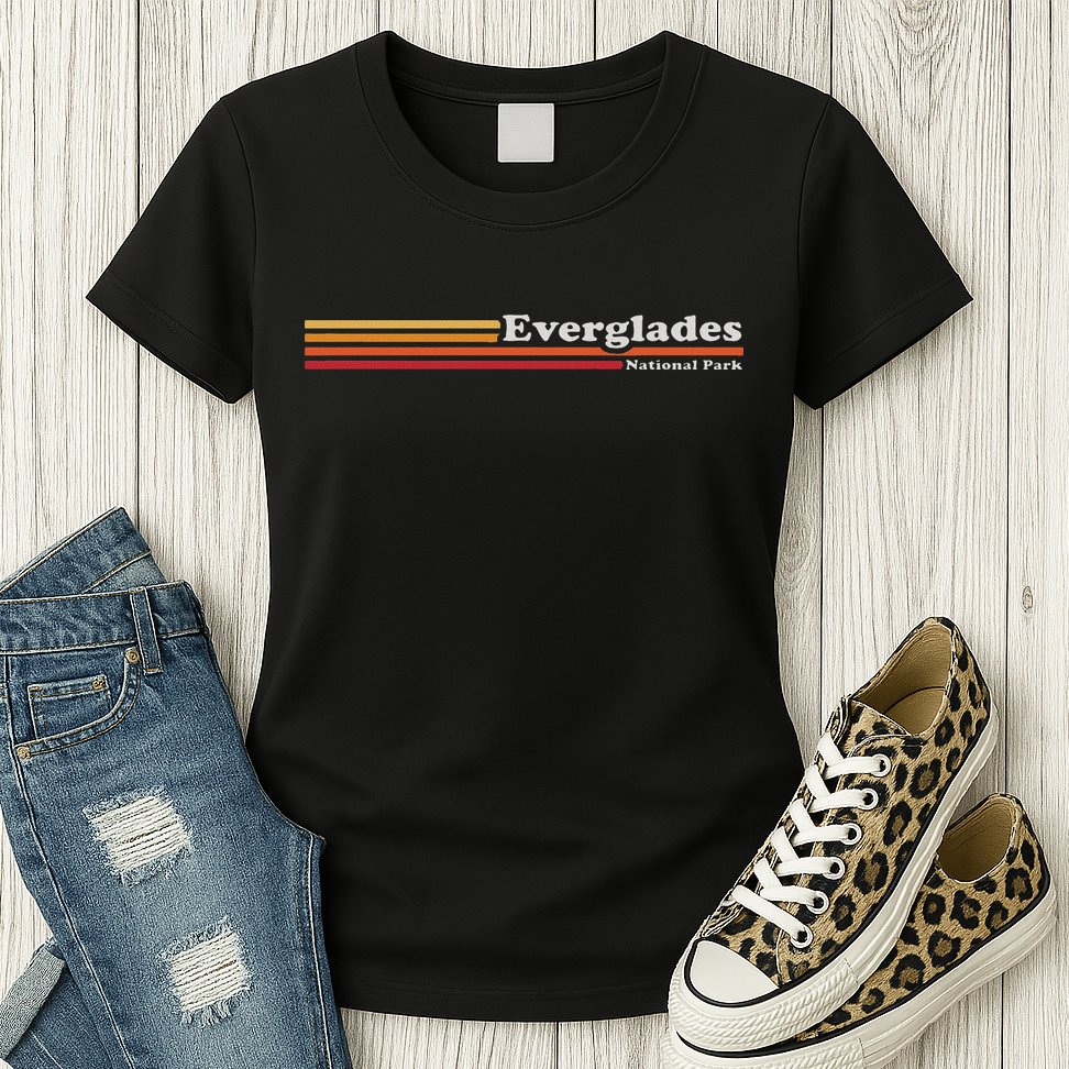 Vintage 1980s Style Everglades National Park Womens T-Shirt