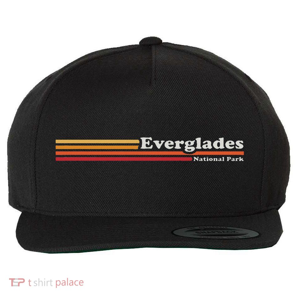 Vintage 1980s Style Everglades National Park Wool Snapback Cap