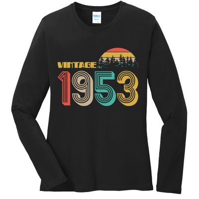 Vintage 1953 Sun Wilderness 70th Birthday Ladies Long Sleeve Shirt