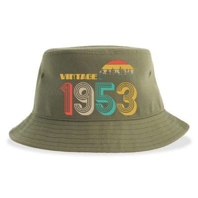 Vintage 1953 Sun Wilderness 70th Birthday Sustainable Bucket Hat