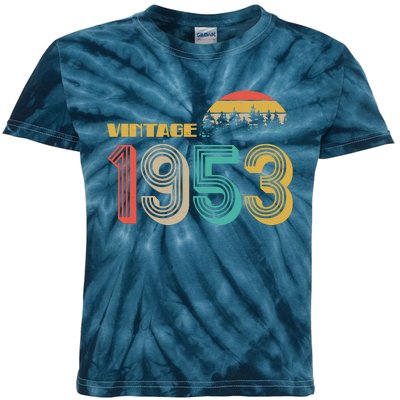 Vintage 1953 Sun Wilderness 70th Birthday Kids Tie-Dye T-Shirt