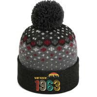 Vintage 1963 Sun Wilderness 60th Birthday The Baniff Cuffed Pom Beanie