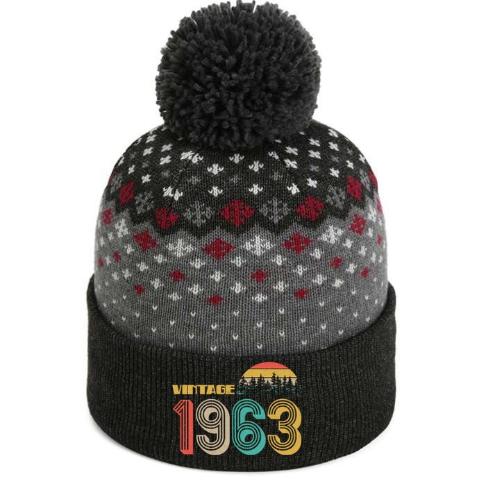 Vintage 1963 Sun Wilderness 60th Birthday The Baniff Cuffed Pom Beanie