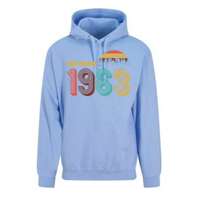 Vintage 1963 Sun Wilderness 60th Birthday Unisex Surf Hoodie