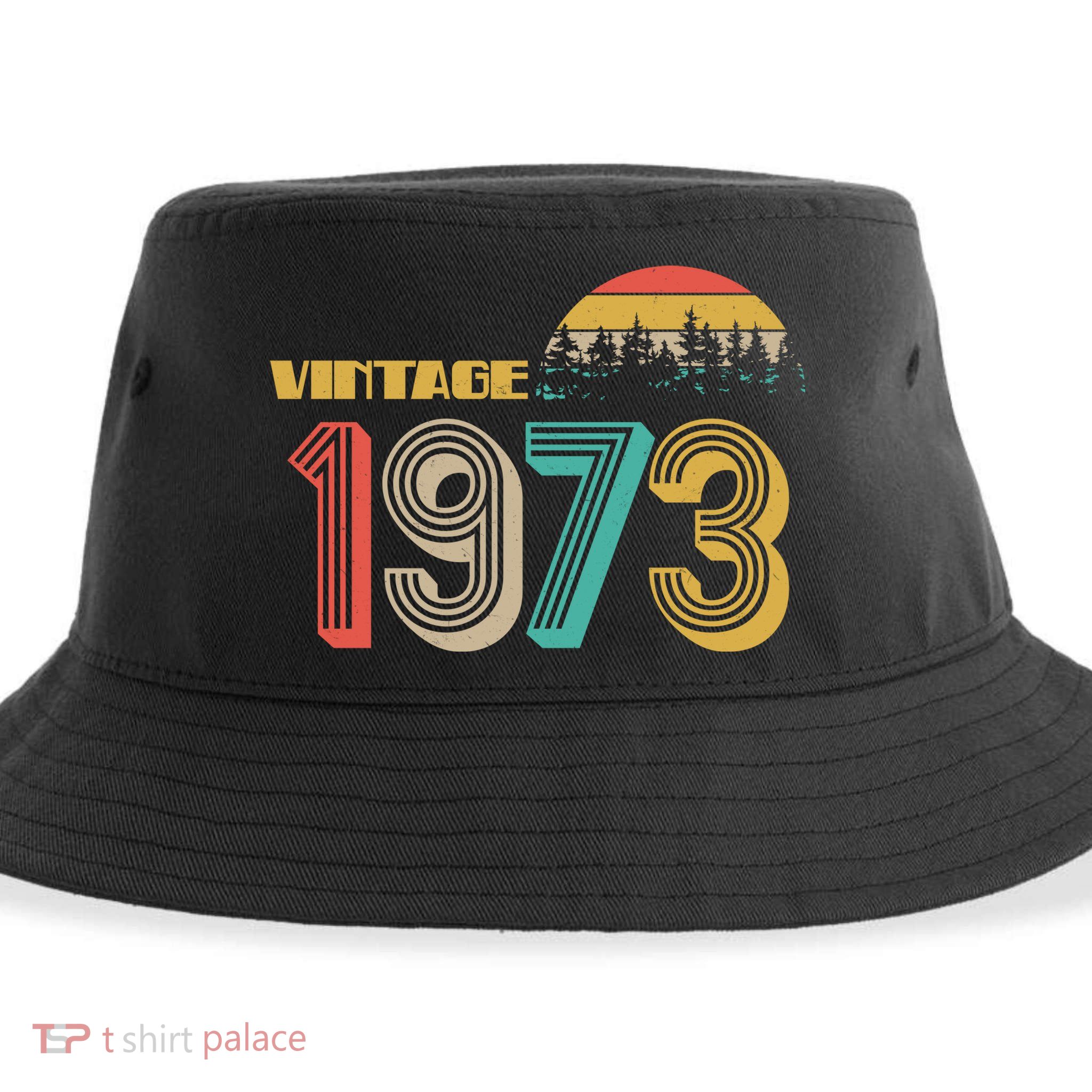 Vintage 1973 Sun Wilderness 50th Birthday Sustainable Bucket Hat