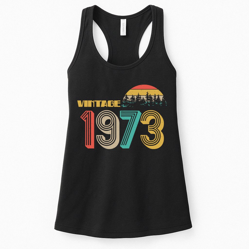 Vintage 1973 Sun Wilderness 50th Birthday Womens Tank Top