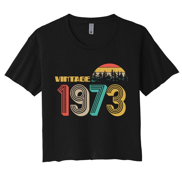 Vintage 1973 Sun Wilderness 50th Birthday Crop Top