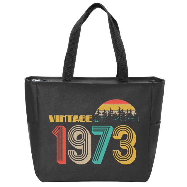 Vintage 1973 Sun Wilderness 50th Birthday Zip Tote Bag