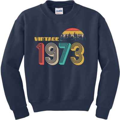 Vintage 1973 Sun Wilderness 50th Birthday Kids Sweatshirt