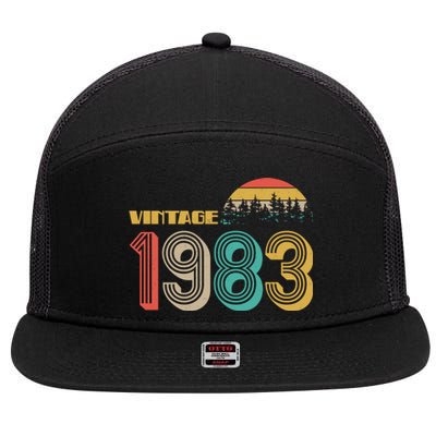 Vintage 1983 Sun Wilderness 40th Birthday 7 Panel Mesh Trucker Snapback Hat