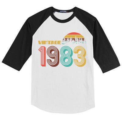 Vintage 1983 Sun Wilderness 40th Birthday Kids Colorblock Raglan Jersey