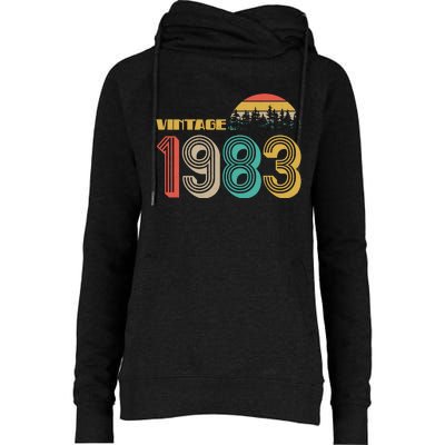 Vintage 1983 Sun Wilderness 40th Birthday Womens Funnel Neck Pullover Hood