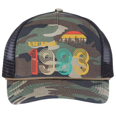 Vintage 1983 Sun Wilderness 40th Birthday Retro Rope Trucker Hat Cap