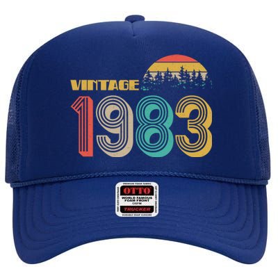 Vintage 1983 Sun Wilderness 40th Birthday High Crown Mesh Back Trucker Hat