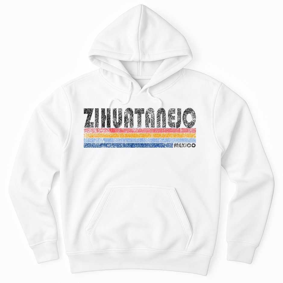 Vintage 1980s Style Zihuatanejo Mexico Hoodie