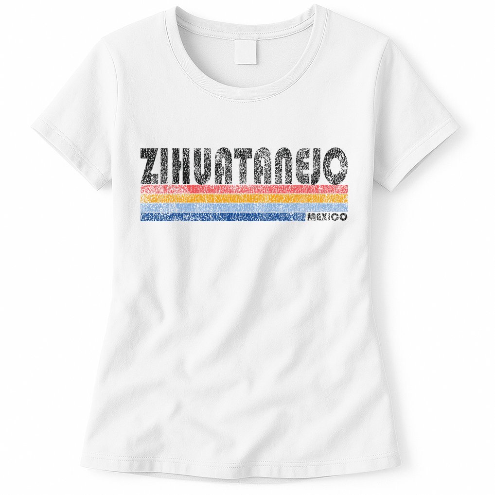 Vintage 1980s Style Zihuatanejo Mexico Womens T-Shirt