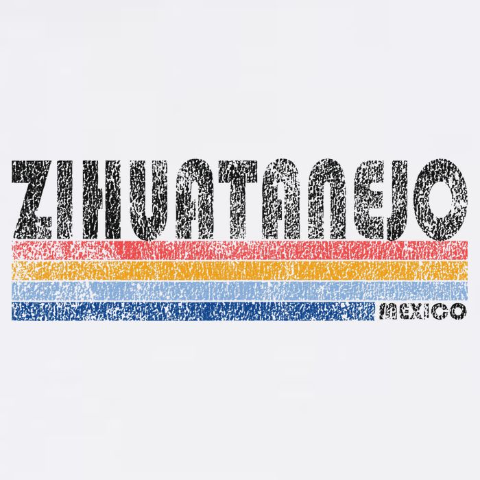 Vintage 1980s Style Zihuatanejo Mexico Womens T-Shirt