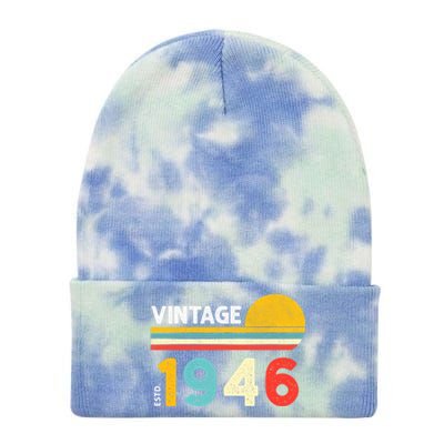 Vintage 1946 Tie Dye 12in Knit Beanie