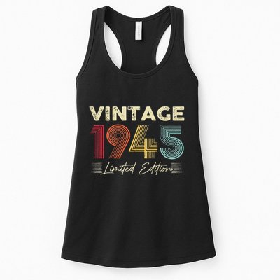 Vintage 1945 Wedding Anniversary Born In 1945 Birthday Party Womens Tank Top