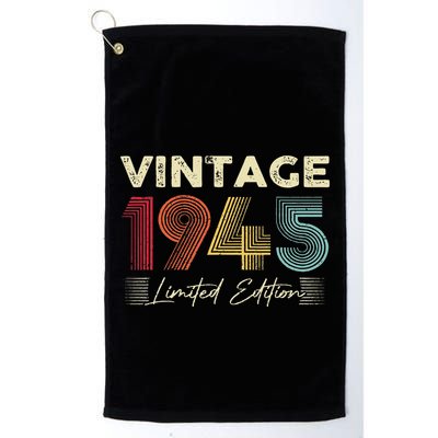 Vintage 1945 Wedding Anniversary Born In 1945 Birthday Party Golf Towel