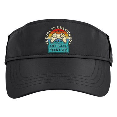 Vintage 13 Years Old Gamer Level 13 Official Teenager Adult Drive Performance Visor