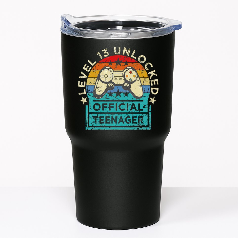 Vintage 13 Years Old Gamer Level 13 Official Teenager Tumbler