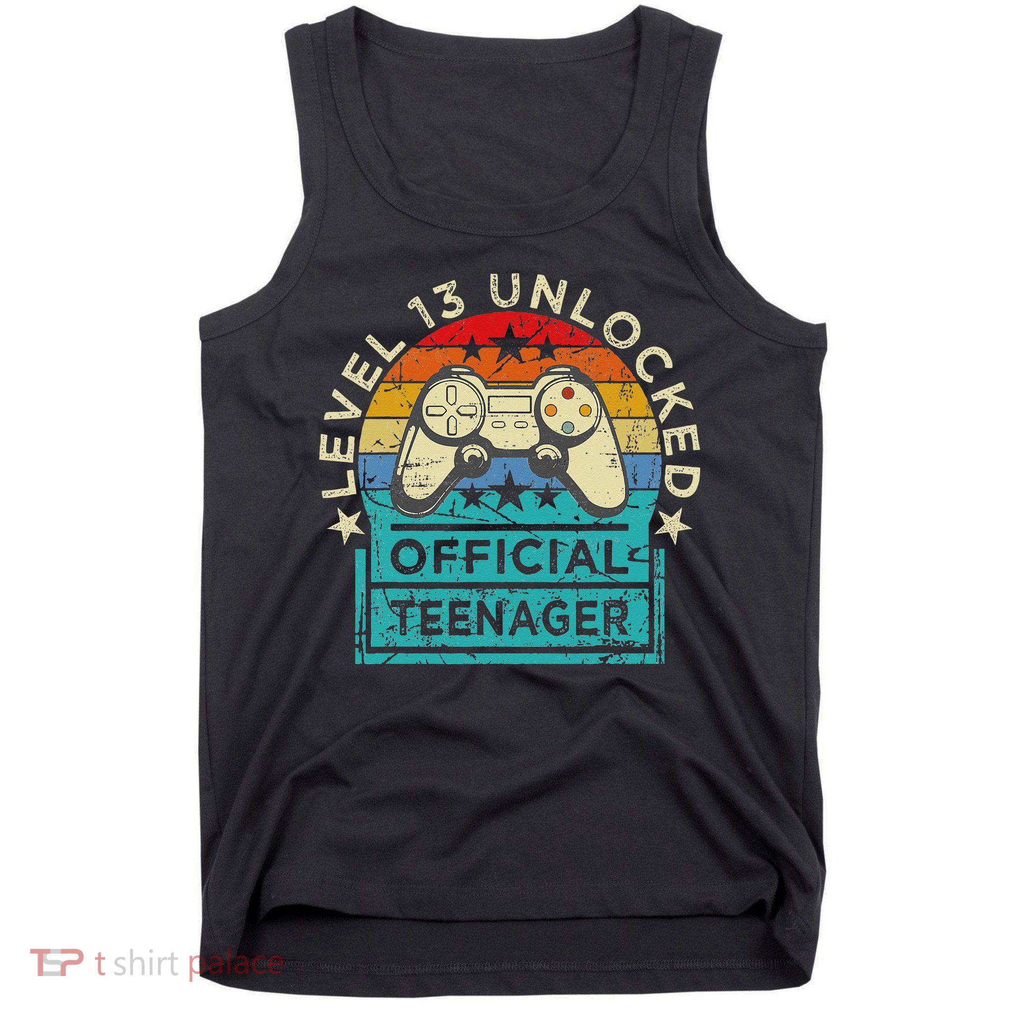 Vintage 13 Years Old Gamer Level 13 Official Teenager Tank Top