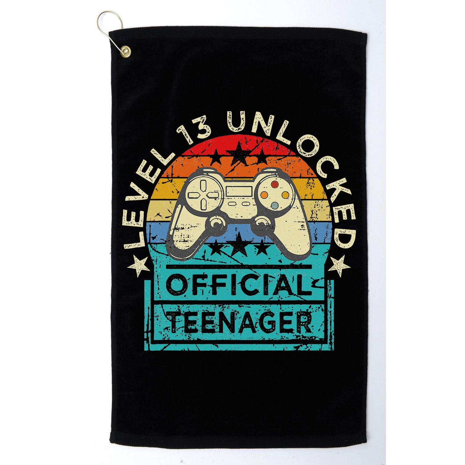 Vintage 13 Years Old Gamer Level 13 Official Teenager Golf Towel