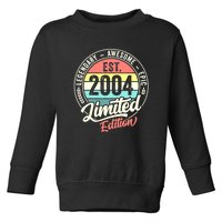 Vintage 18 Year Old Est 2004 Limited Edition 18th Birthday Toddler Sweatshirt