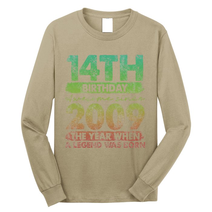 Vintage 2009 14 Year Old Gifts Limited Edition 14th Birthday Cute Long Sleeve Shirt