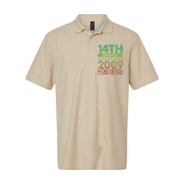 Vintage 2009 14 Year Old Gifts Limited Edition 14th Birthday Cute Softstyle Adult Sport Polo