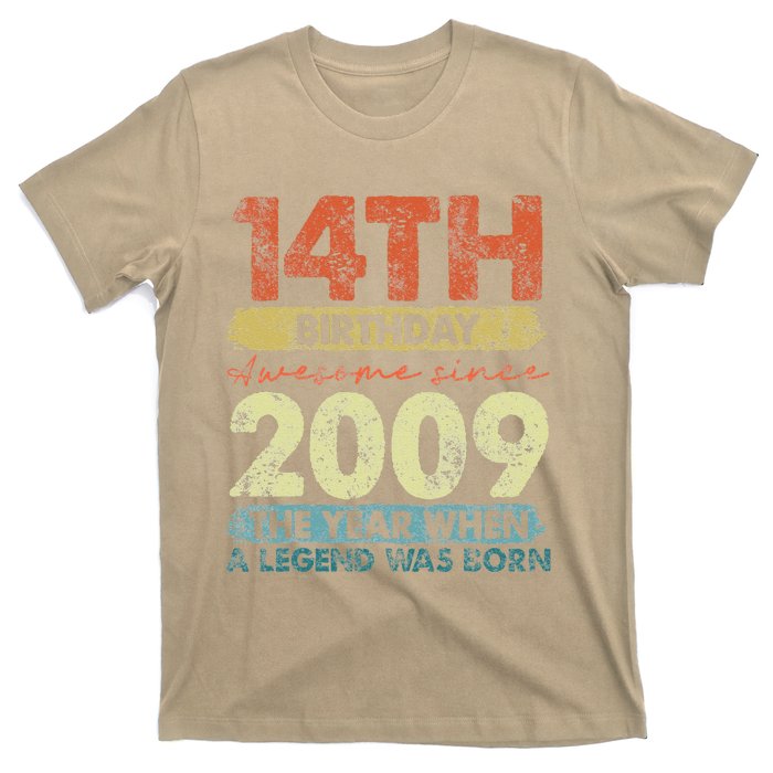 Vintage 2009 14 Year Old Gifts Limited Edition 14th Birthday T-Shirt