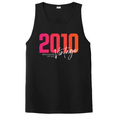 Vintage 2010 13 Year Old Birthday Born In 2010 13th Birthday PosiCharge Competitor Tank