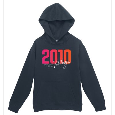 Vintage 2010 13 Year Old Birthday Born In 2010 13th Birthday Urban Pullover Hoodie