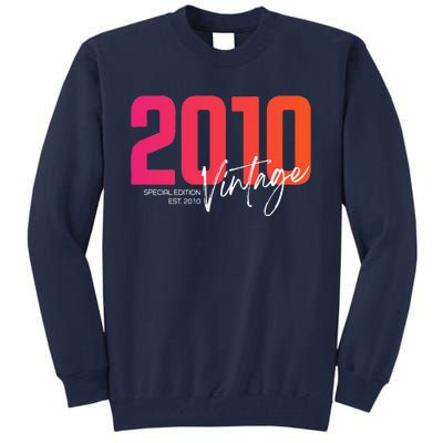 Vintage 2010 13 Year Old Birthday Born In 2010 13th Birthday Tall Sweatshirt