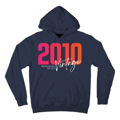 Vintage 2010 13 Year Old Birthday Born In 2010 13th Birthday Tall Hoodie