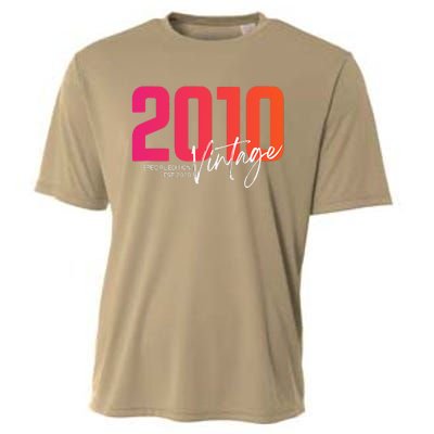 Vintage 2010 13 Year Old Birthday Born In 2010 13th Birthday Cooling Performance Crew T-Shirt