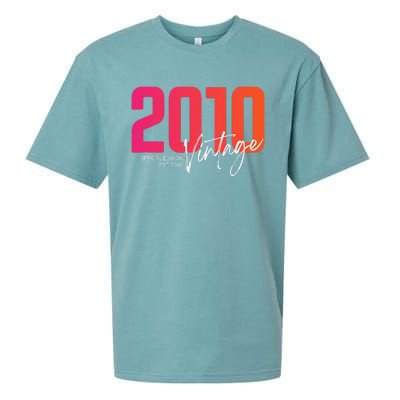 Vintage 2010 13 Year Old Birthday Born In 2010 13th Birthday Sueded Cloud Jersey T-Shirt